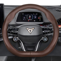 Couvre Volant Cupra Formentor, Leon Sportstourer, Born, Ateca, Tavascan, Terramar en Cuir Perforé, Forme en D