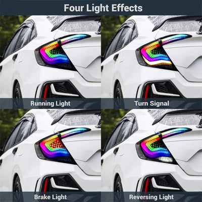 Feux Arrière LED Honda Civic 2016-2021 RGB Séquentiels