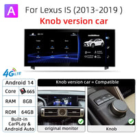 Autoradio Sans Fil CarPlay Android Auto Lexus IS 2013-2017 Écran 10,25 Pouces GPS 4G DSP