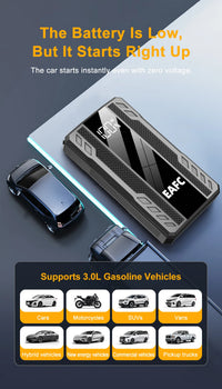 Booster de Batterie Voiture EAFC 600A 2000A Démarreur Portable 12V