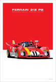 Affiche toile Ferrari 312 PB Le Mans Classic vintage