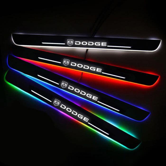 Seuils de Porte Dodge LED Sans Fil 7 Couleurs Magnétiques