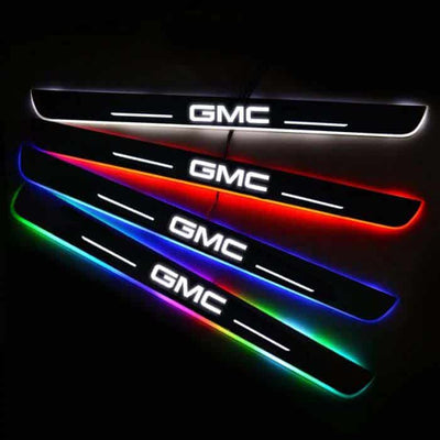 Seuils de porte LED GMC 7 couleurs étanches aimantés