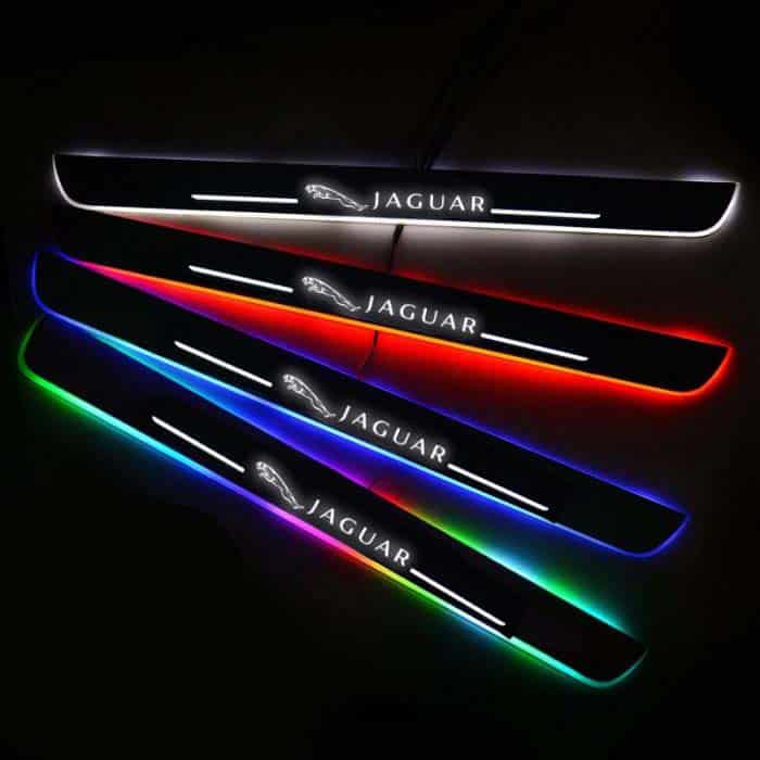 Seuils de porte Jaguar LED sans fil 7 couleurs