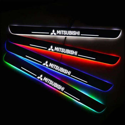 Seuils de porte Mitsubishi LED éclairés sans fil, 7 couleurs