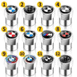 Bouchon Valve BMW métal argent