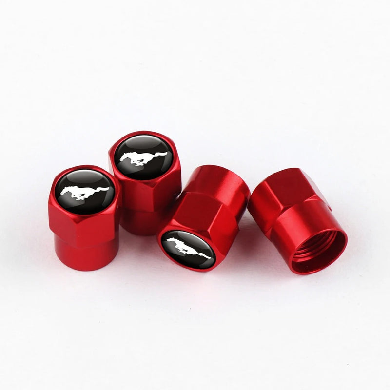 Bouchon Valve Ford Mustang Métal Rouge