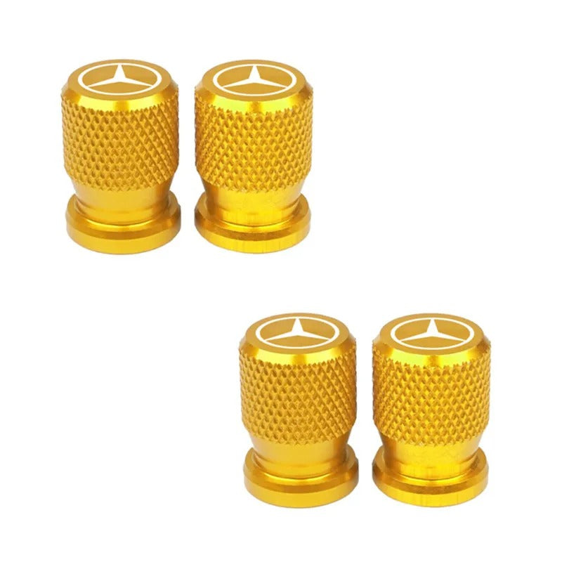 Bouchon Valve Mercedes aluminium jaune