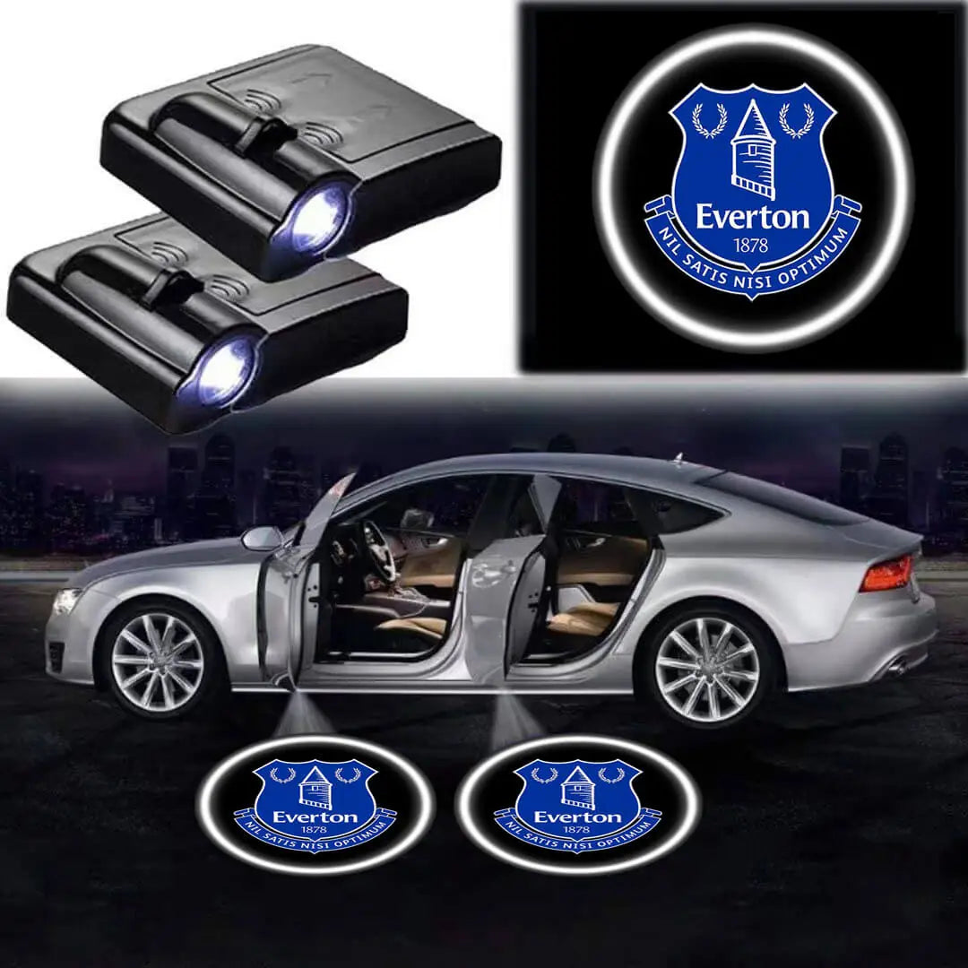 Pack de 2 Projecteurs de Porte LED Everton Logo Voiture