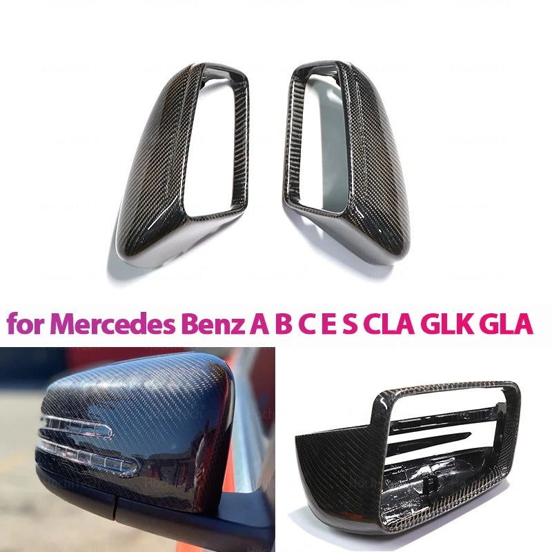 Coque retroviseur Mercedes Benz véritable fibre de carbone