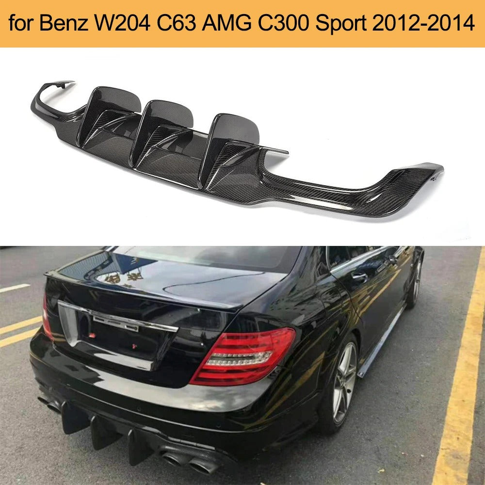Diffuseur Arrière Mercedes C63 AMG W204 Fibre de carbone 2012 2014