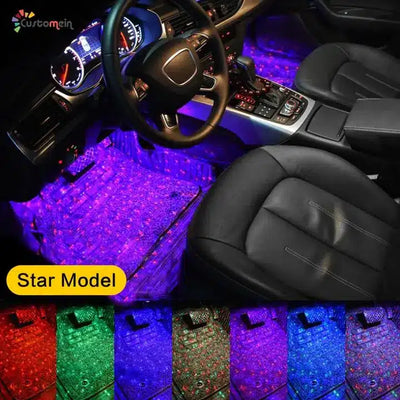 Lumière d'ambiance voiture 72 LED RGB intérieur mu 4
