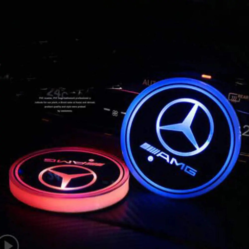 2x Lampes LED Porte-gobelet Mercedes AMG 7 Couleurs Changeantes