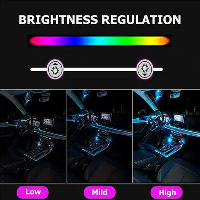 Kit d'éclairage d'ambiance LED multicolore fibre o 2