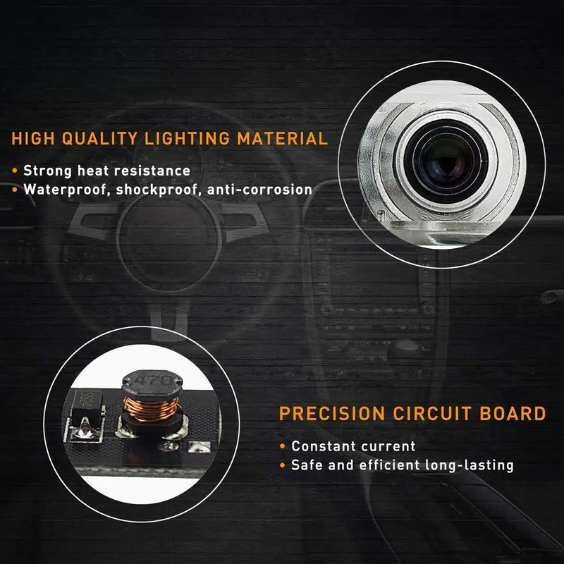 2X Éclairage de Porte LED Cadillac avec Projection de Logo