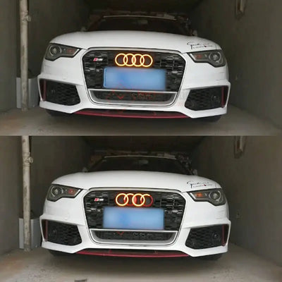 Emblème Audi Lumineux Calandre LED Noir Chromé Dyn 4