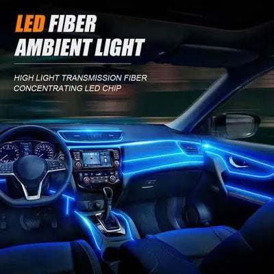 Kit d'éclairage d'ambiance LED multicolore fibre o 3