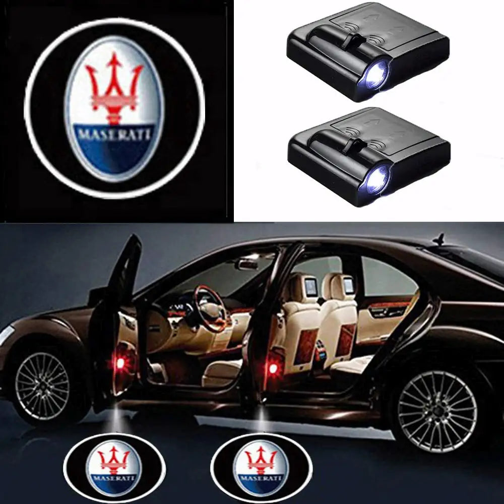 Projecteurs LED De Porte Maserati - Pack 2 Logo Projection Sol