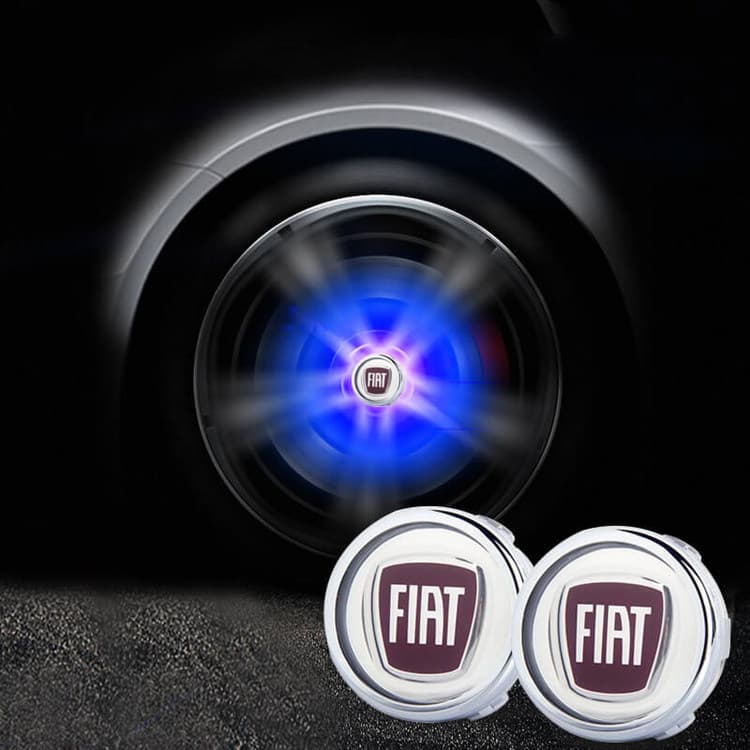 Cache Moyeu LED Fiat 60mm Flottant Multicolore Kit 4