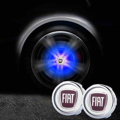 Cache Moyeu LED Fiat 60mm Flottant Multicolore Kit 4