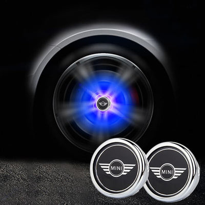 Cache Moyeu LED Mini Cooper 56mm Flottant Multicolore Kit 4