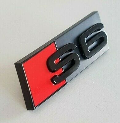 Emblème calandre Audi S6 noir brillant
