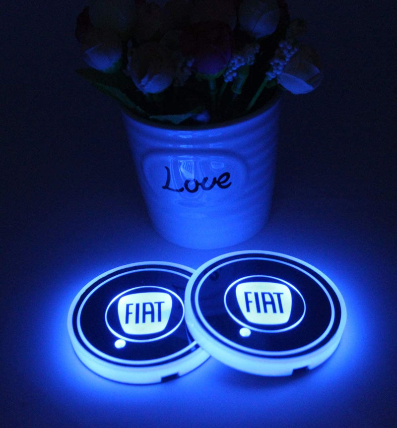 Porte-gobelet LED Fiat 7 couleurs USB IP67 éclairage intérieur