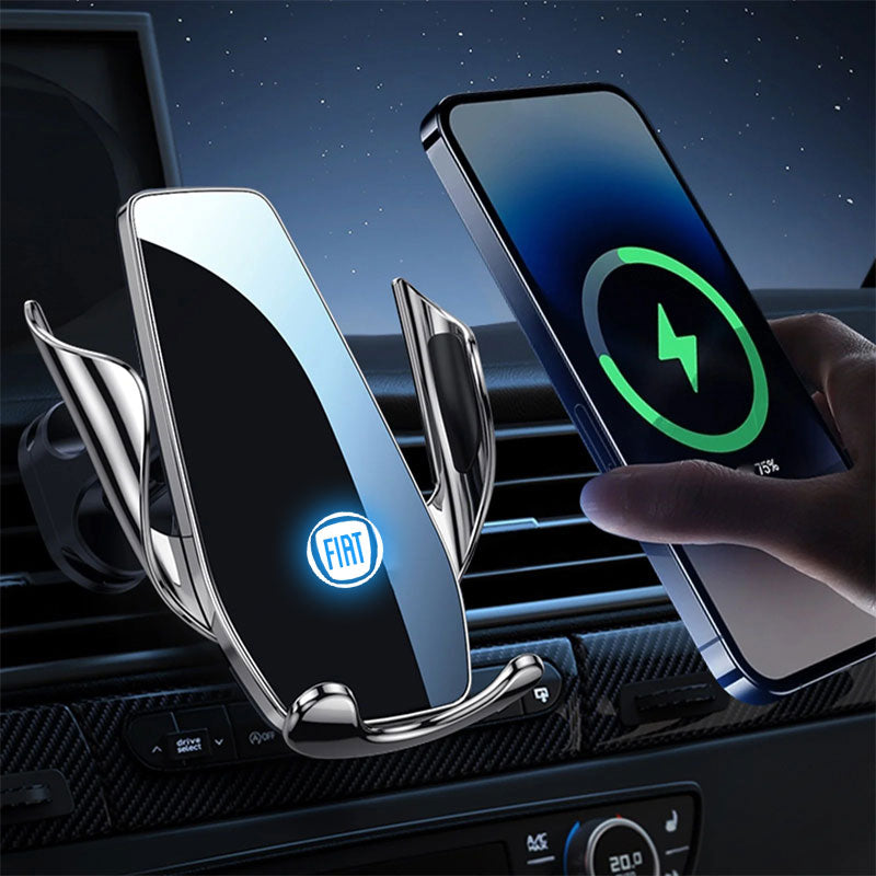 Support Téléphone Chargeur Sans Fil Fiat 15W Capteur