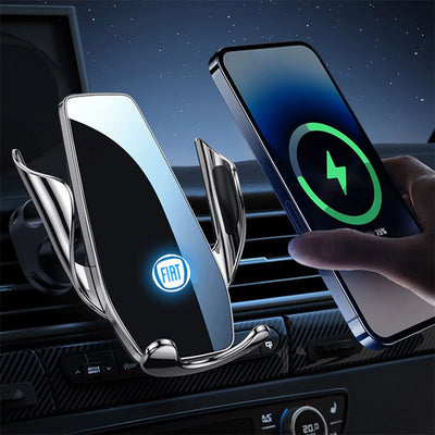 Support Téléphone Chargeur Sans Fil Fiat 15W Capteur