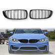 Grille Calandre Noir Brillant BMW Série 4 F32 F33 F36 F82 Double Lamelle