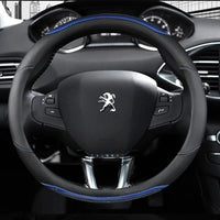 Couvre Volant Peugeot 208 308 2008 Forme D Cuir Bandes Laquées