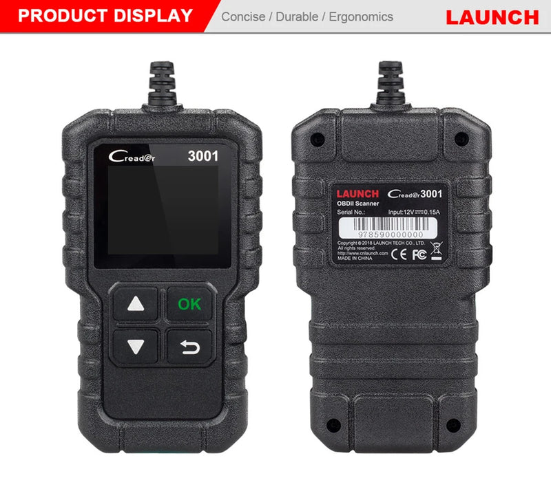 OBD2-Scanner LAUNCH Creader CR3001 Farbdisplay