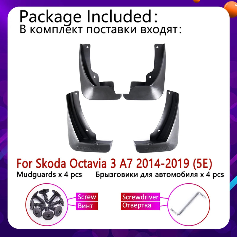 Bavettes Garde-Boue Skoda Octavia 3 MK3 A7 5E 2014-2019
