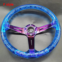 Volant Sport Acrylique Transparent 340 mm 14 Pouces Moyeu Néochrome
