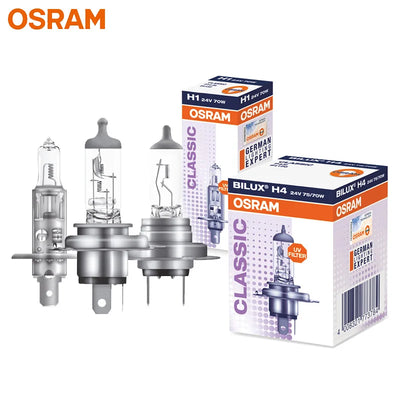 Ampoules Halogenes OSRAM H1 H3 H4 H7 24V Camion