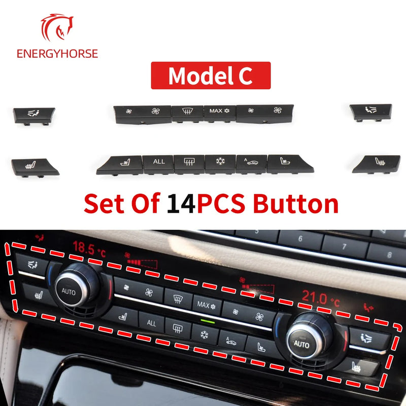 Cache-Boutons de Climatisation BMW Série 5 X5 F10 F15 — vue de profil
