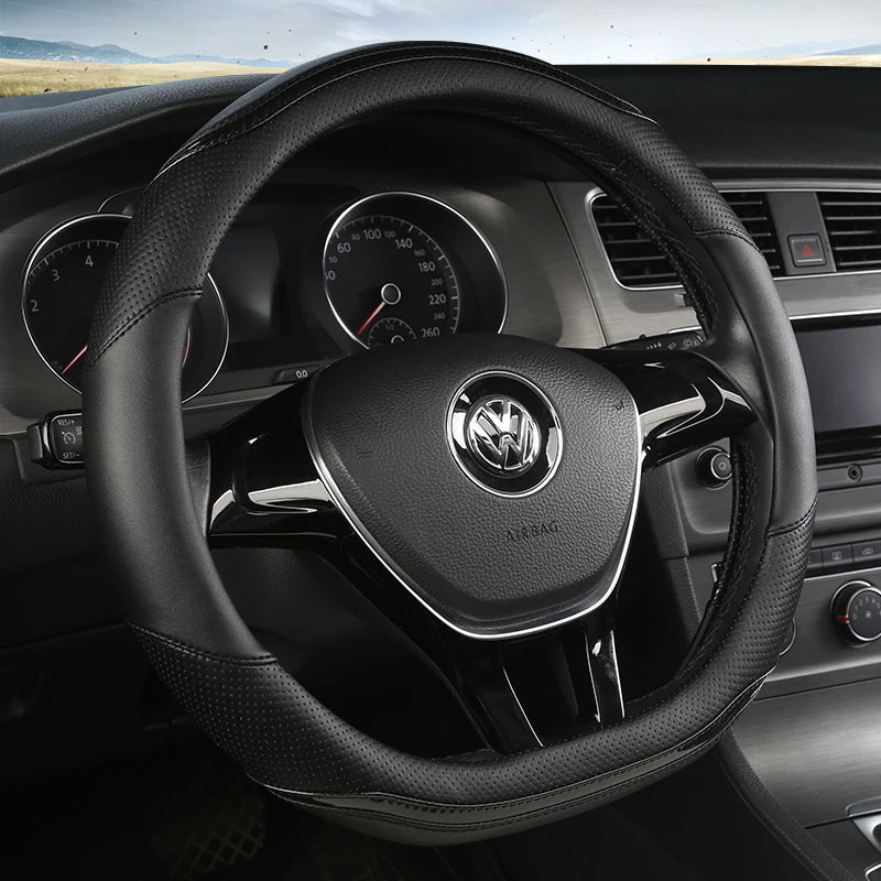 Couvre Volant Volkswagen Golf 7 Tiguan Forme D 38 cm Simili Cuir