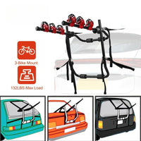 Porte-Vélos de Coffre 3 Vélos Acier 60 kg