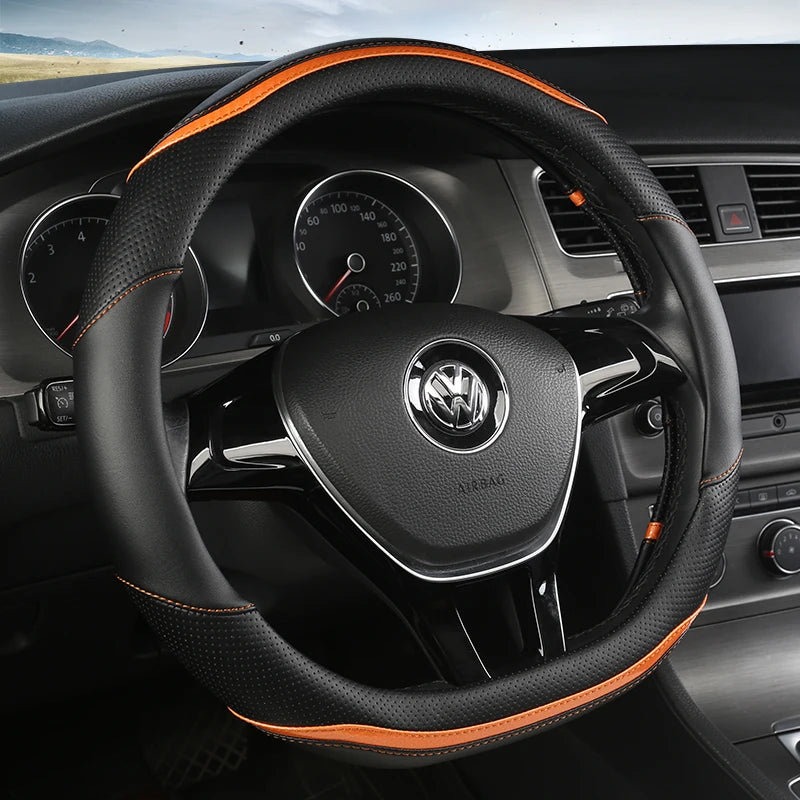 Couvre Volant Volkswagen Golf 7 Tiguan Forme D 38 cm Simili Cuir