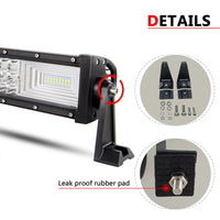 Barre LED Tout-Terrain 3 Rangées 7D 21 à 52 Pouces 270 à 675 W 12V 24V