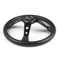 Volant Sport Universel 350 mm Cuir PU et Aluminium 14 Pouces