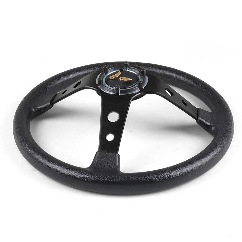 Volant Sport Universel 350 mm Cuir PU et Aluminium 14 Pouces
