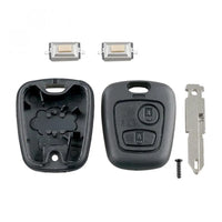 Coque de Clé Peugeot 106 206 306 406 Télécommande 2 Touches Version Complète