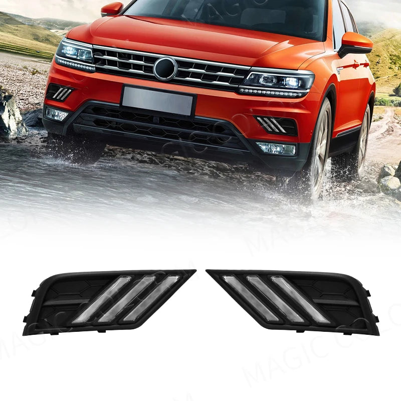 Antibrouillard LED DRL VW Tiguan 2017-2019 Blanc Jaune