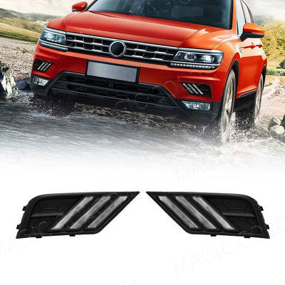 Antibrouillard LED DRL VW Tiguan 2017-2019 Blanc Jaune