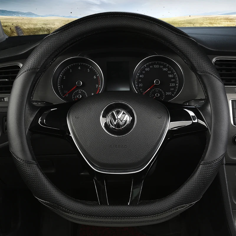 Couvre Volant Volkswagen Golf 7 Tiguan Forme D 38 cm Simili Cuir