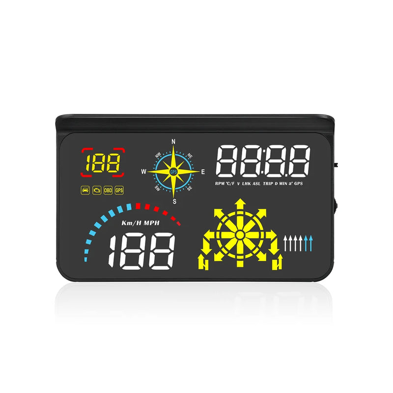Affichage Tête Haute OBD2 GPS Voiture Compteur de Vitesse Q10