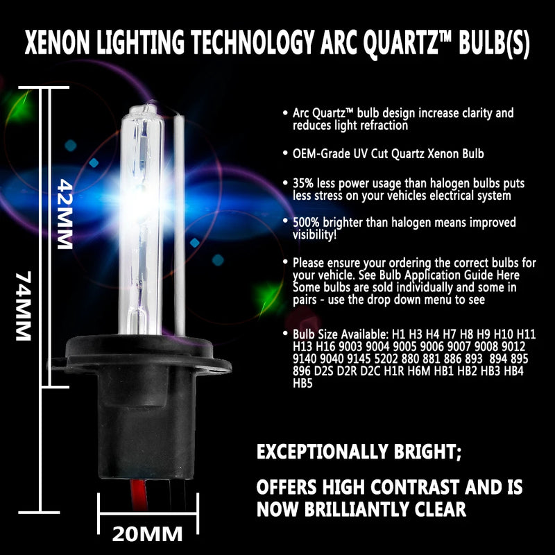 Ampoules Xénon HID 55W H7 H4 H1 Bi-Xénon Voiture