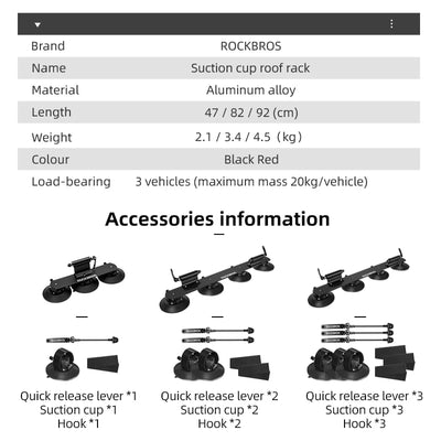 Adaptateurs de Porte-Vélos de Toit ROCKBROS Axe Traversant