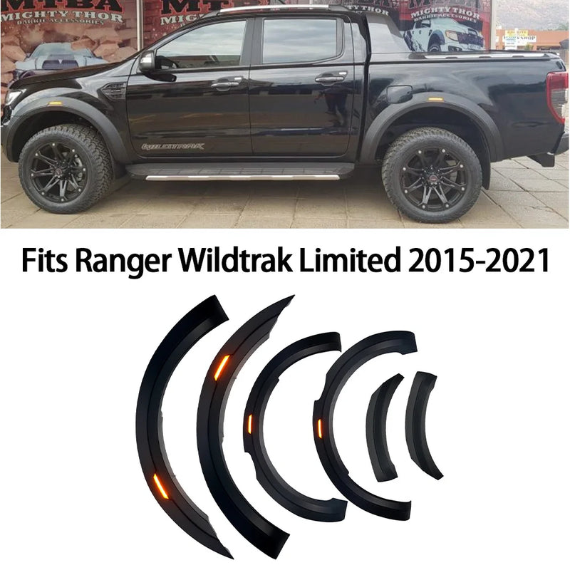 Élargisseurs d'Ailes Ford Ranger T7 T8 2015-2021 LED Jeu de 6 Pièces